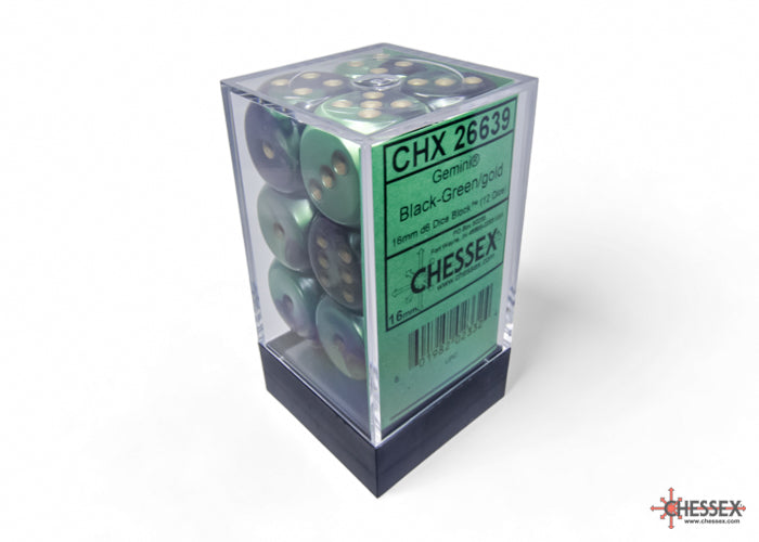 Chessex 16mm Gemini Dice Block (12 Dice)