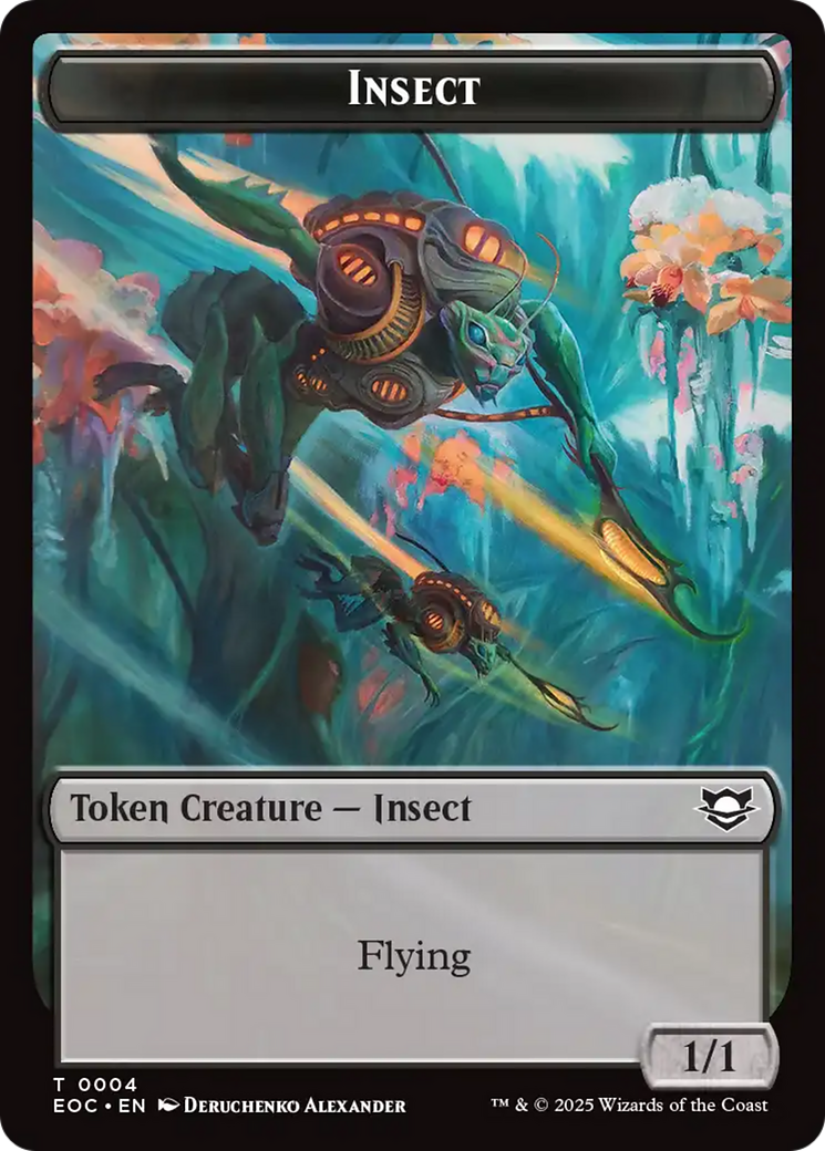 Insect // Golem (0013) Double-Sided Token [Edge of Eternities Commander Tokens]