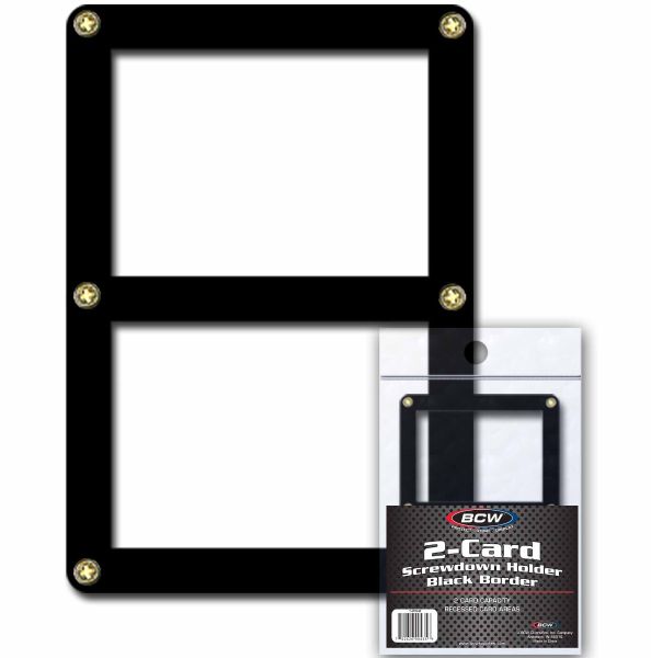 2-Card Screwdown Holder Black Border