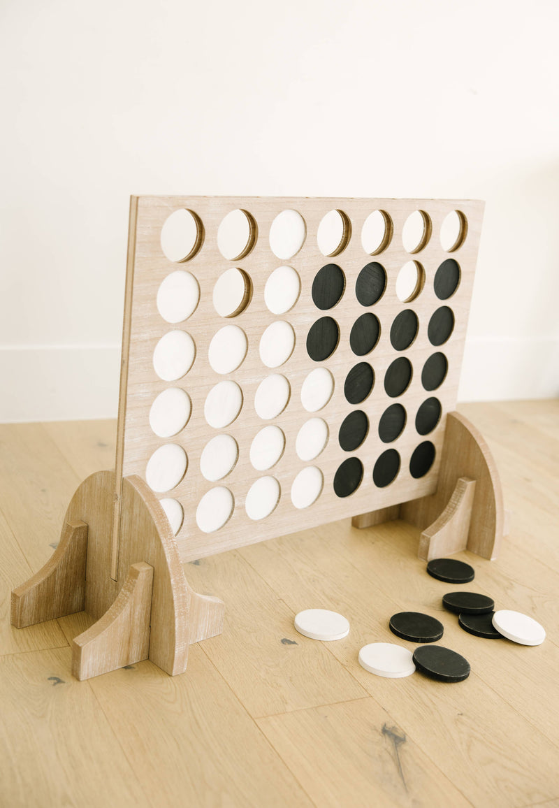 Giant Wooden Connect Four Game Set 40x26x10