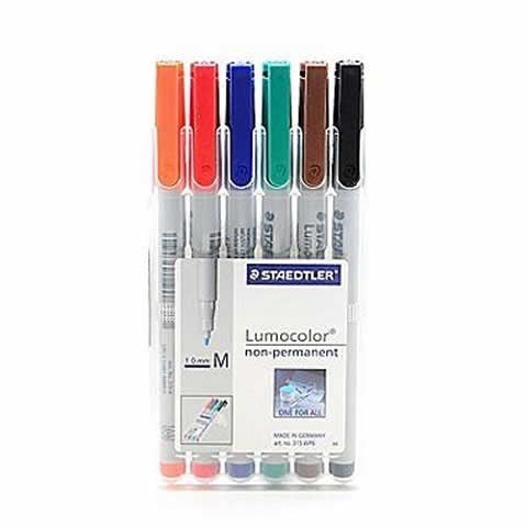 Water Soluble Markers - 6 Pack
