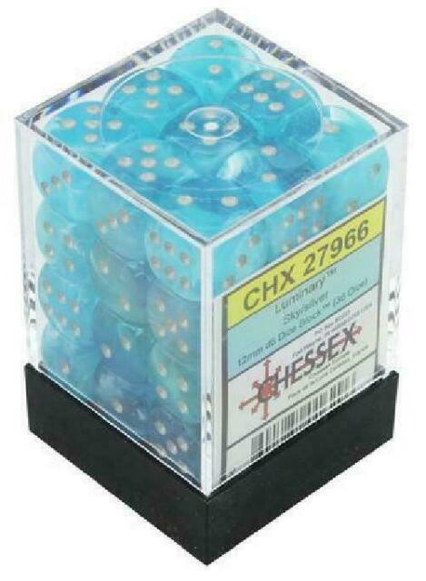 Chessex 12mm d6 Luminary Dice Block (36 Dice)