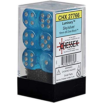 Chessex 16mm Luminary Dice Block (12 Dice)