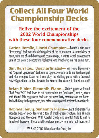 2002 World Championships Ad [World Championship Decks 2002]