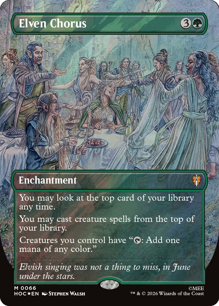 Elven Chorus (Borderless) (Surge Foil) [The Hobbit: Eternal-Legal]