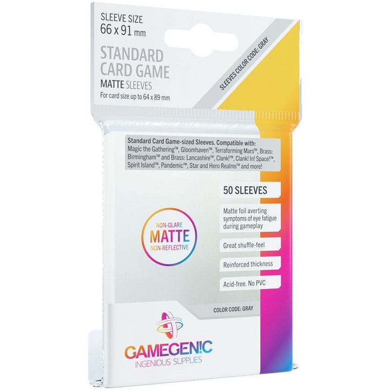 Standard Card Game Sleeves 66 X 91 Mm Matte