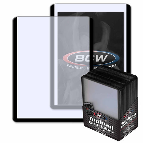 BCW 3"x4" Topload Card Holder - Black Border (25ct)