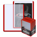 BCW 3"x4" Topload Card Holder - Red Border (25ct)