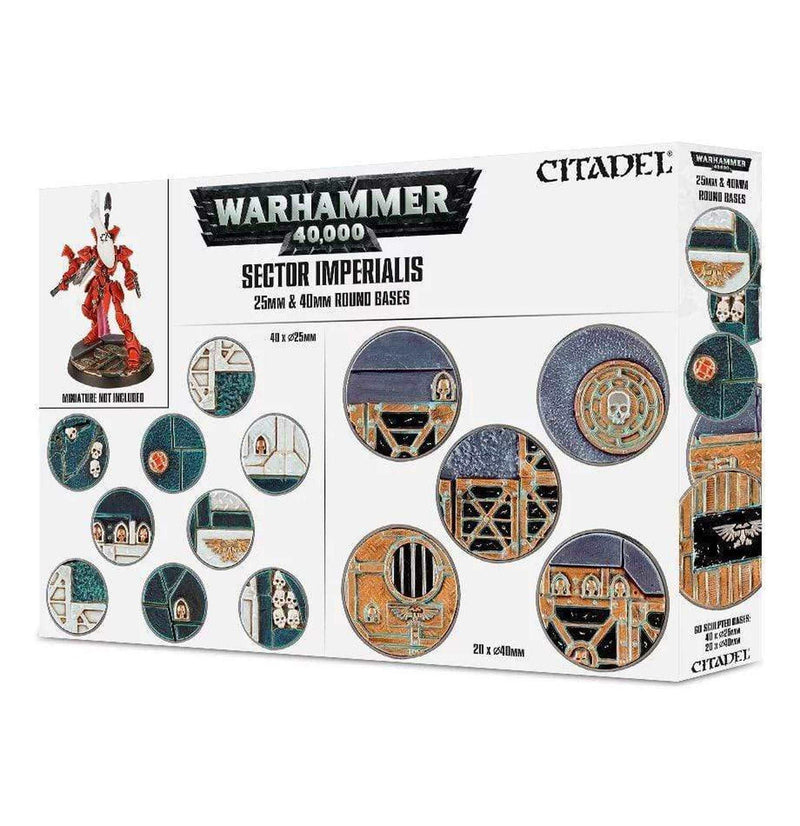 40k Sector Imperialis 25 & 40mm Round Bases