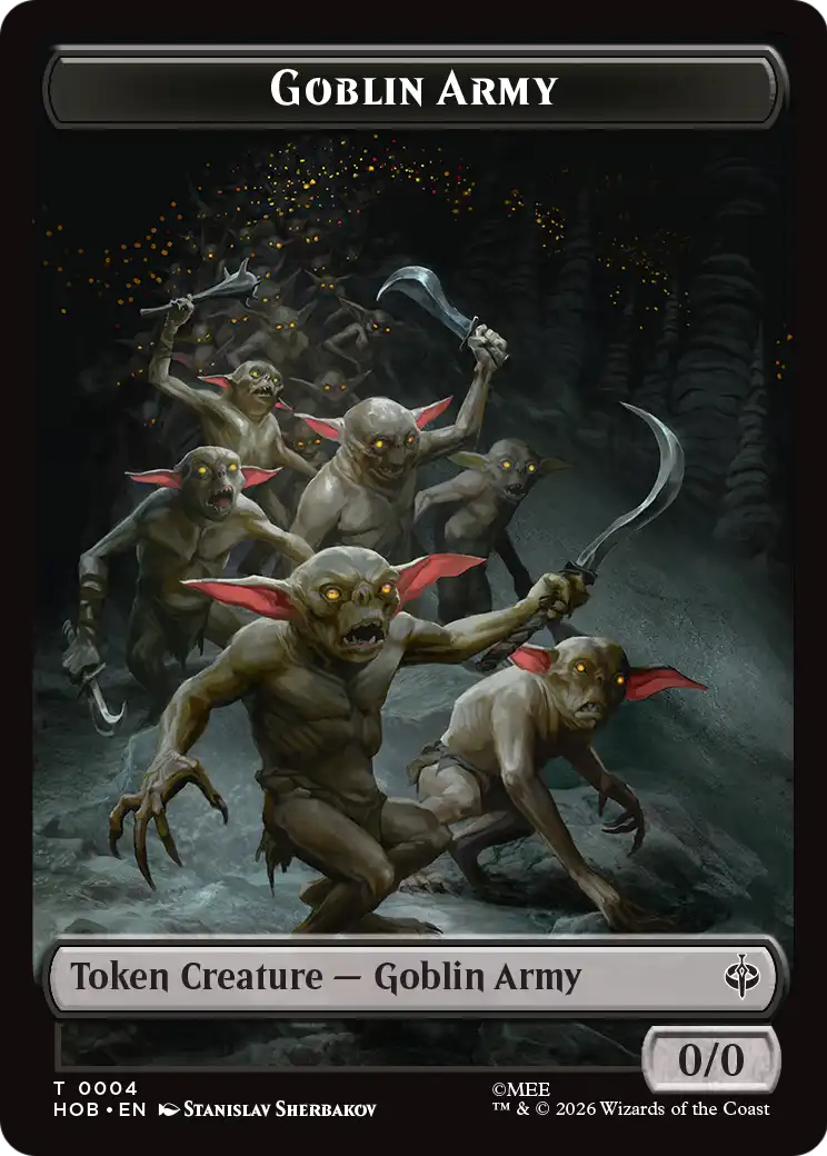 Human Soldier // Goblin Army (0004) Double-Sided Token [The Hobbit Tokens]