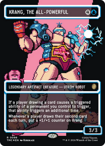 Krang, the All-Powerful (Borderless) (Surge Foil) [Teenage Mutant Ninja Turtles Commander]