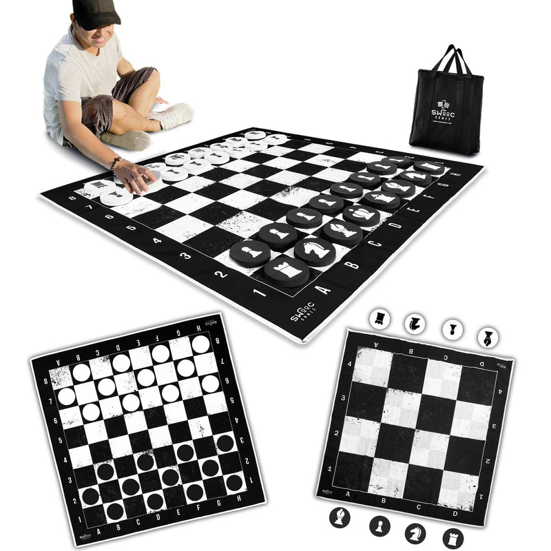 Giant Checkers, Chess, & Chess Tac Toe Game