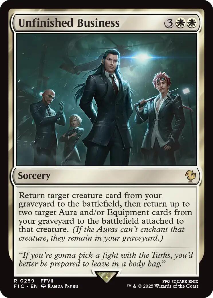 Unfinished Business (Surge Foil) [FINAL FANTASY Commander]