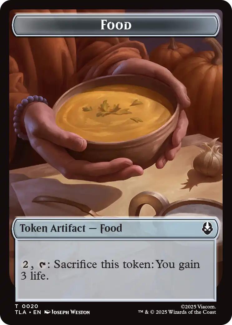 Bear // Food (0020) Double-Sided Token [Avatar: The Last Airbender Tokens]