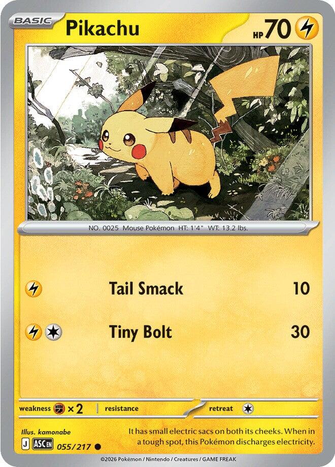 pokemon evolutions pikachu card Pikachu (055/217) [Mega Evolution: Ascended Heroes]