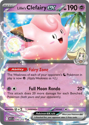 Lillie's Clefairy ex (076/217) [Mega Evolution: Ascended Heroes]