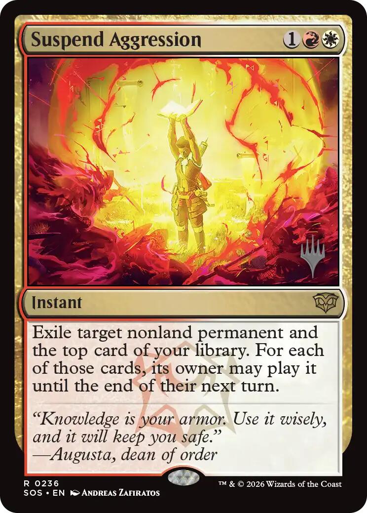 Suspend Aggression [Secrets of Strixhaven Promos]