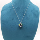 Solid Metal D20 Necklace - Rainbow