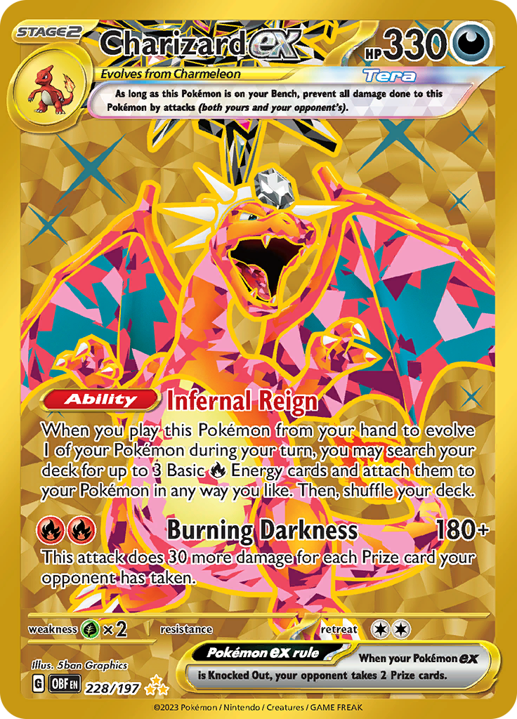 Graded: Charizard ex (228/197) [Scarlet & Violet: Obsidian Flames]