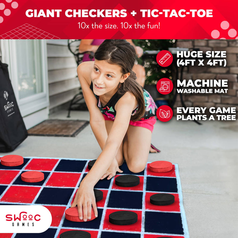 Giant Checkers & Tic Tac Toe Game