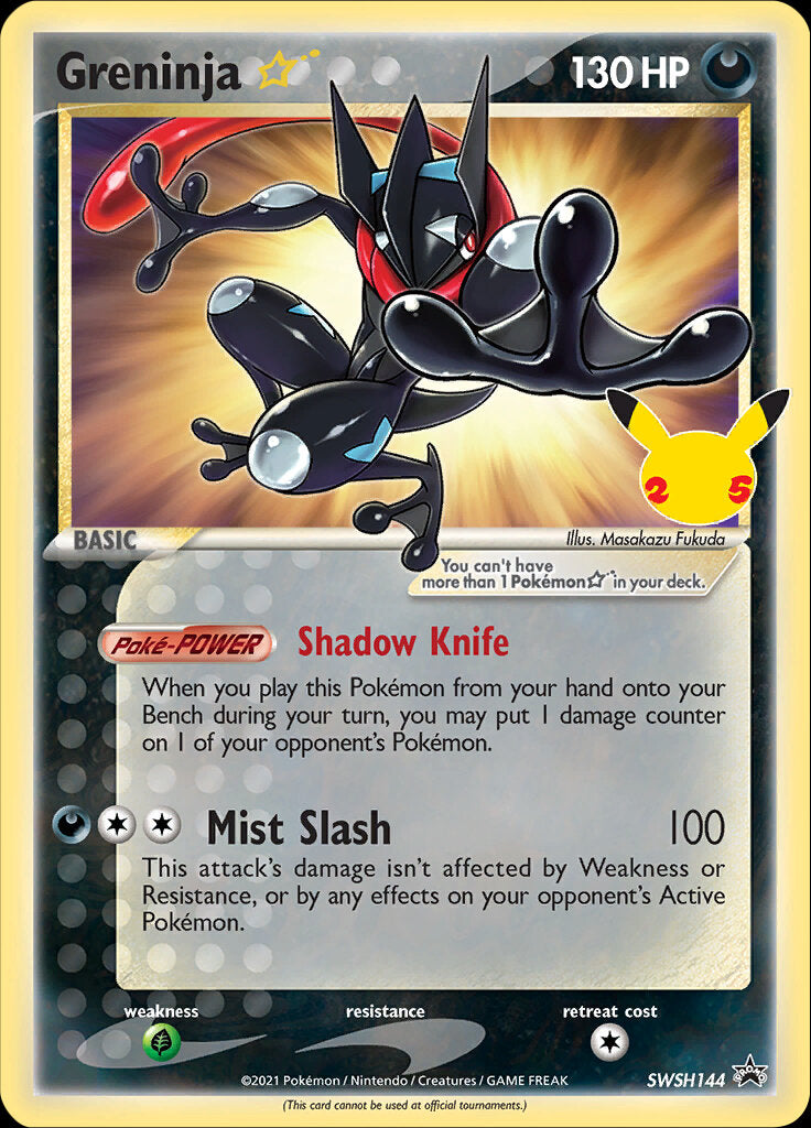 Graded: Greninja Star (SWSH144) (Celebrations) [Sword & Shield: Black Star Promos]