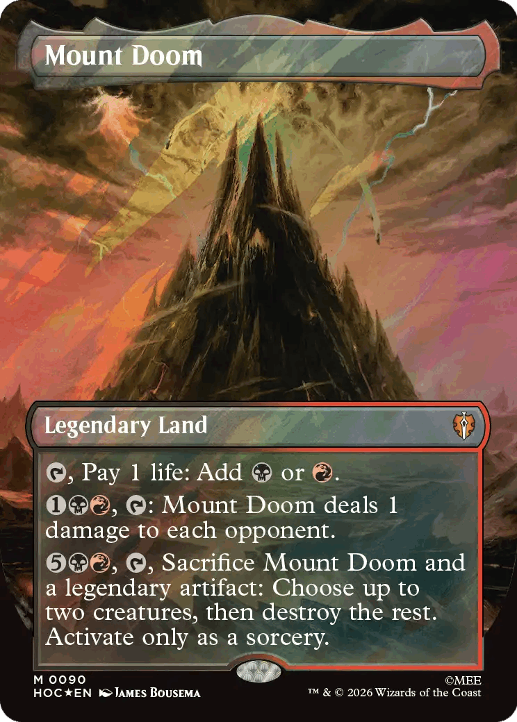 Mount Doom (Borderless) (Surge Foil) [The Hobbit: Eternal-Legal]