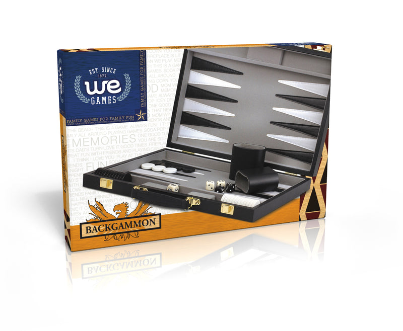 Backgammon Set with Black Leatherette