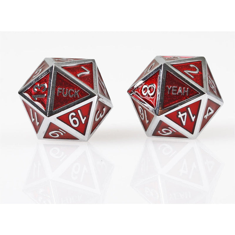 F*** Yeah D20 Metal Dice Set