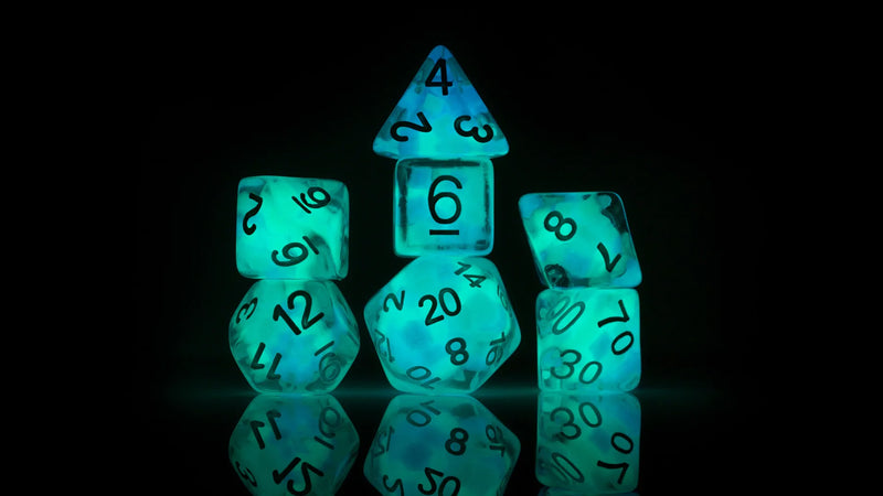 Sirius Dice 7 Dice Set: Glowworms