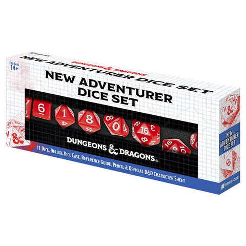 D&D New Adventurer Set with Red Dice