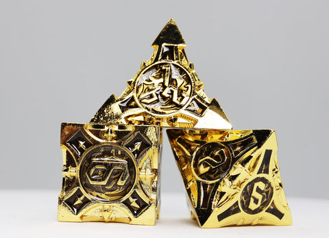 Quiver of Arrows: Imperial Gold Arrow - Metal RPG Dice Set