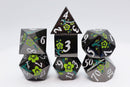 Metallic Bouquet: Dark Green Hellebore - Metal RPG Dice Set