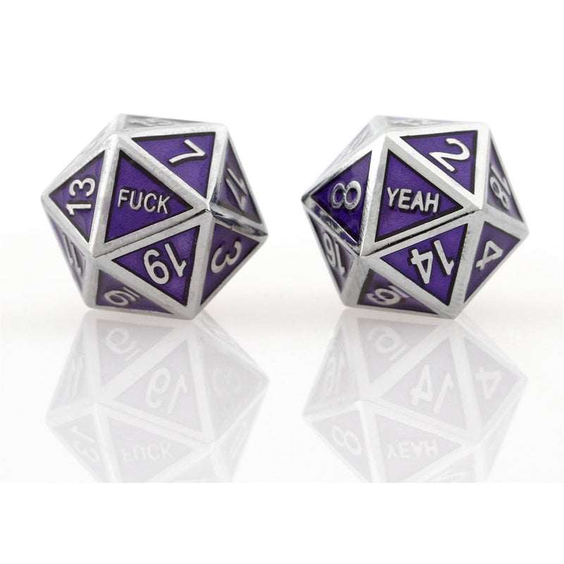 F*** Yeah D20 Metal Dice Set