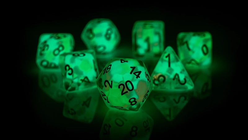 Sirius Dice 7 Dice Set: Glowworms