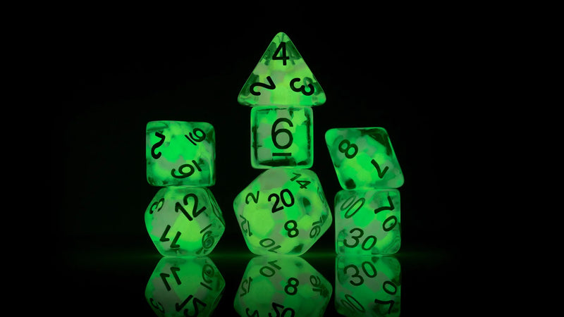 Sirius Dice 7 Dice Set: Glowworms