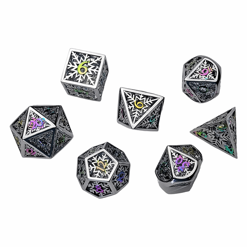 7-Piece Hollow Metal Dice Set