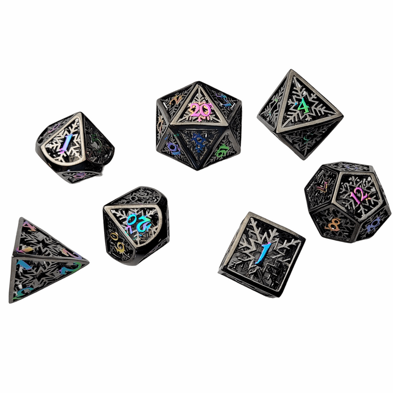 7-Piece Hollow Metal Dice Set