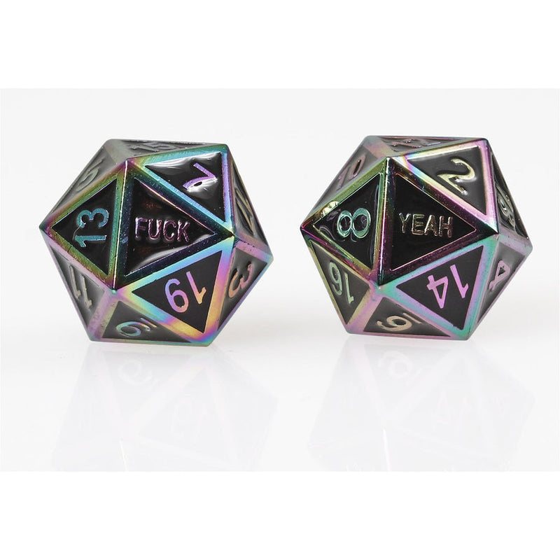 F*** Yeah D20 Metal Dice Set