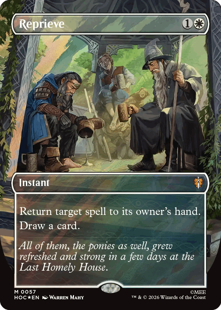 Reprieve (Borderless) (Surge Foil) [The Hobbit: Eternal-Legal]