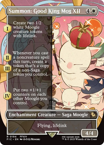 Summon: Good King Mog XII (Borderless) [FINAL FANTASY Commander]