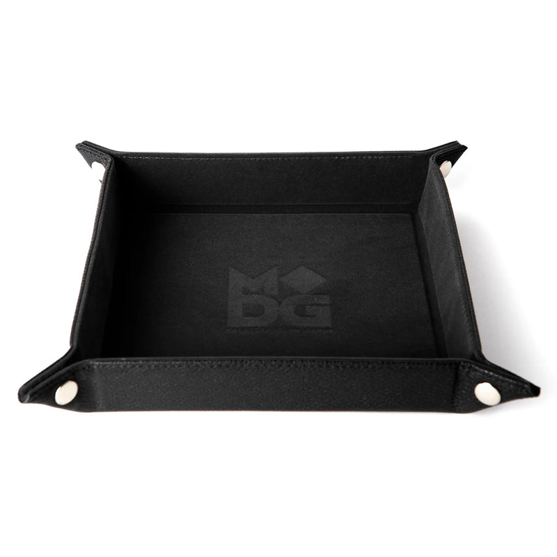Fold Up Velvet Dice Tray with Leather Backing