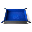 Fold Up Velvet Dice Tray with Leather Backing