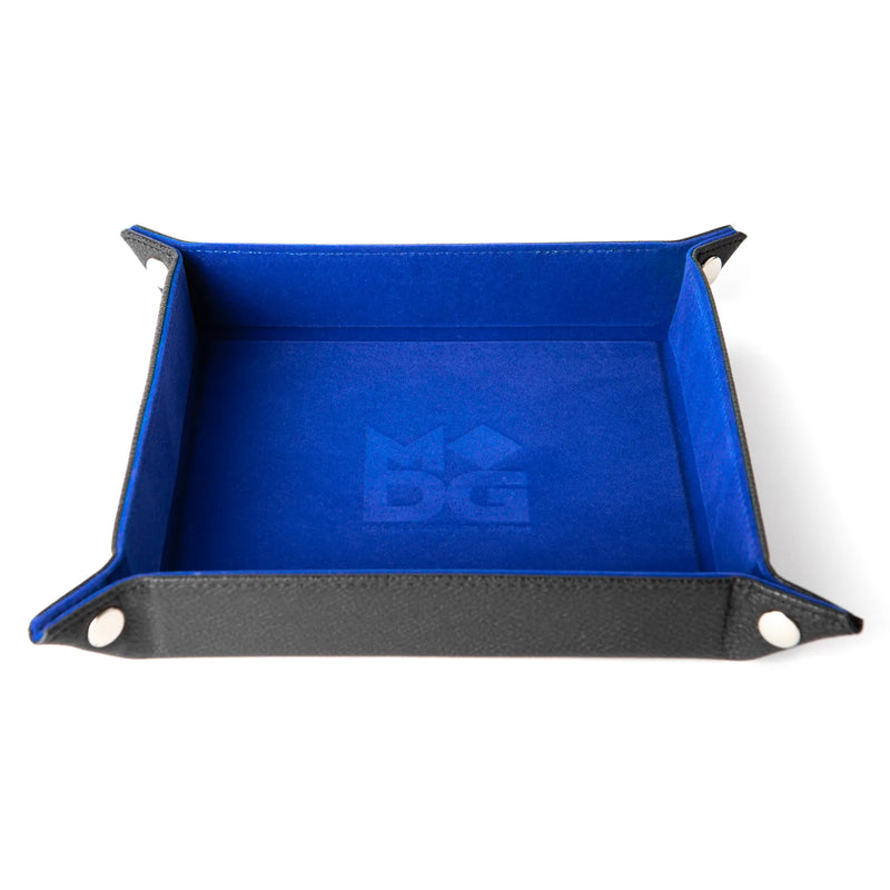 Fold Up Velvet Dice Tray with Leather Backing