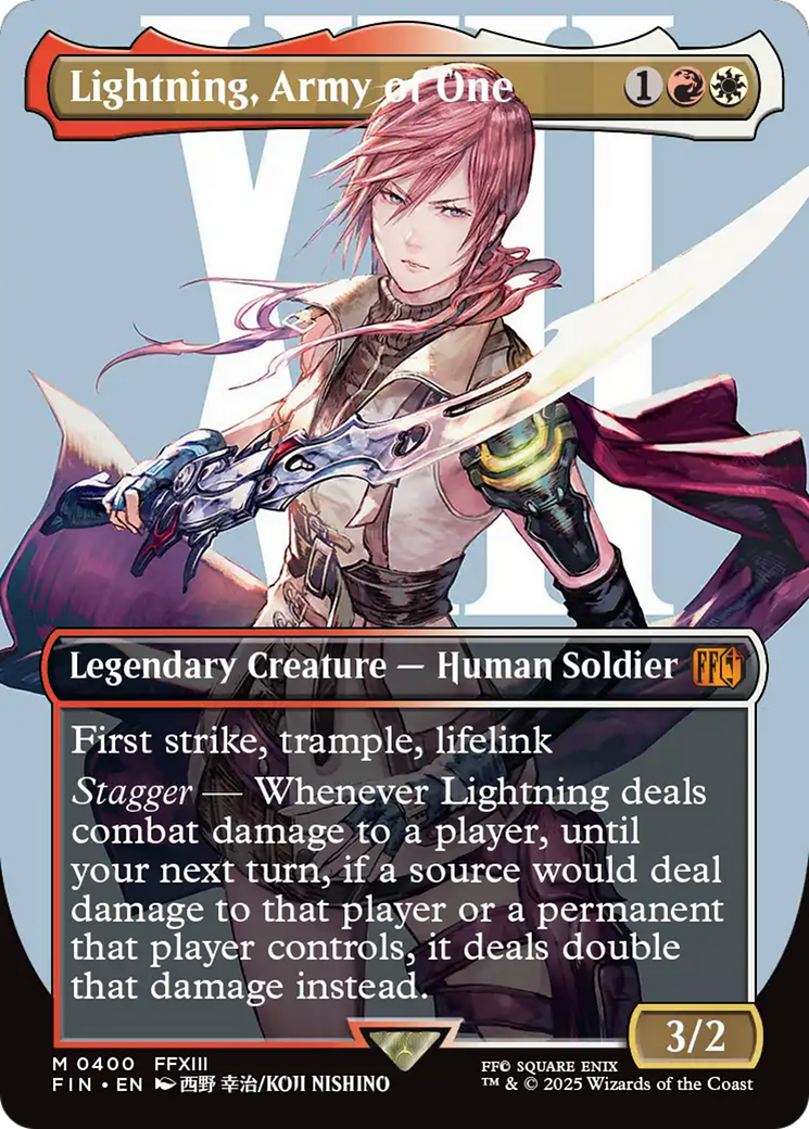 Lightning, Army of One (Borderless) (0400) [FINAL FANTASY]