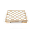 Wood Checkerboard Set with Storage, Natural 12x12x2