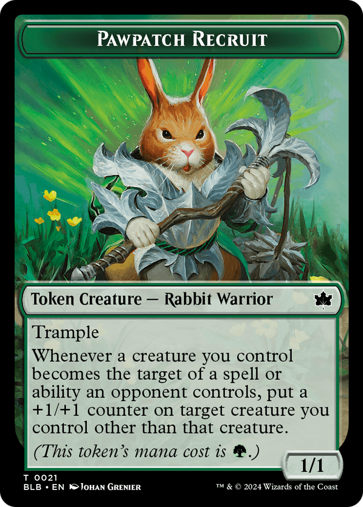 Pawpatch Recruit // Map Double-Sided Token [Bloomburrow Tokens]