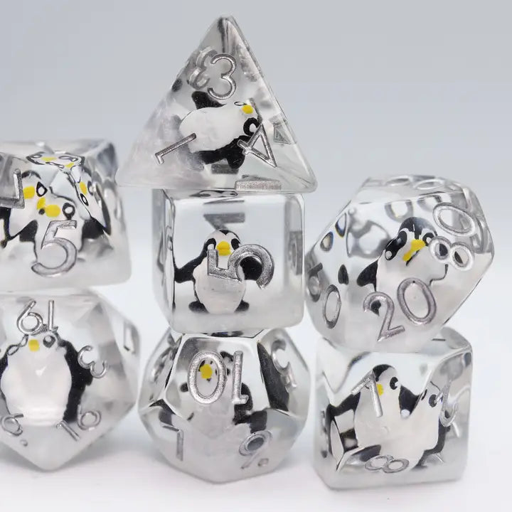Baby Penguin RPG Dice Set