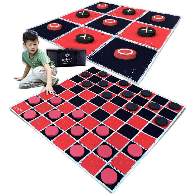 Giant Checkers & Tic Tac Toe Game