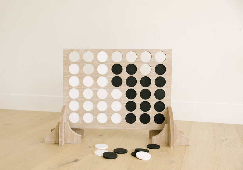 Giant Wooden Connect Four Game Set 40x26x10