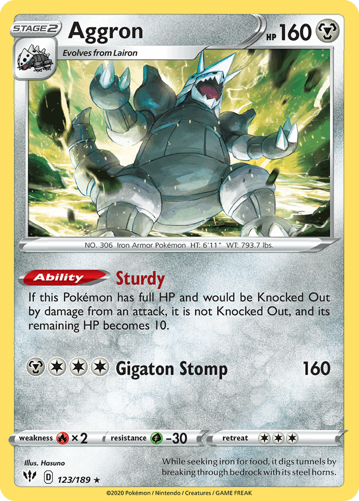 Aggron (123/189) [Sword & Shield: Darkness Ablaze]